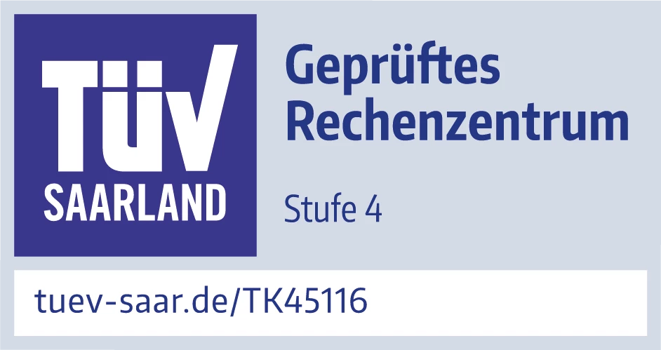 TÜV Saarland Geprüftes Rechenzentrum Stufe 4 - tuev-saar.de/TK45116