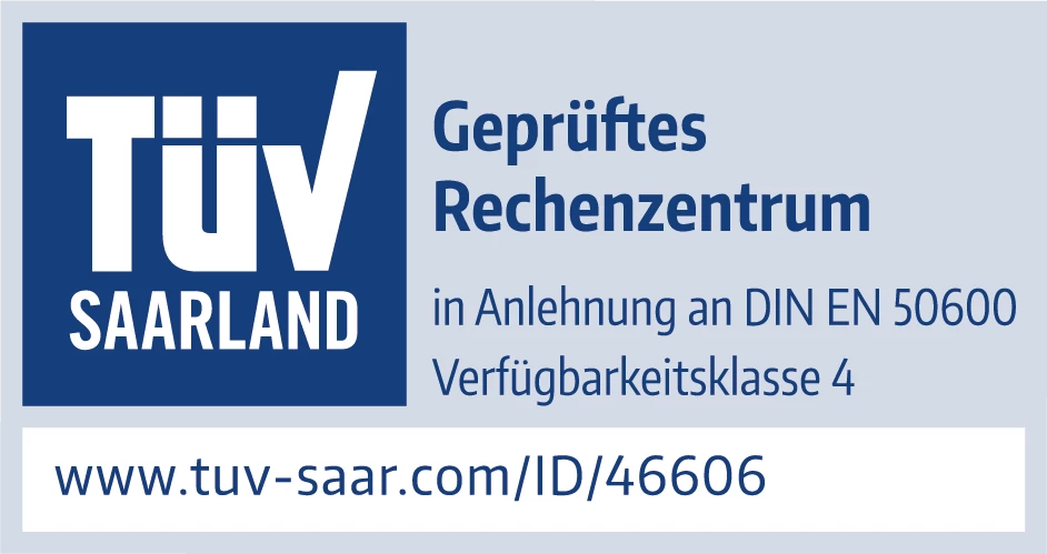 TÜV Saarland Geprüftes Rechenzentrum Stufe 4 - tuev-saar.de/TK45116